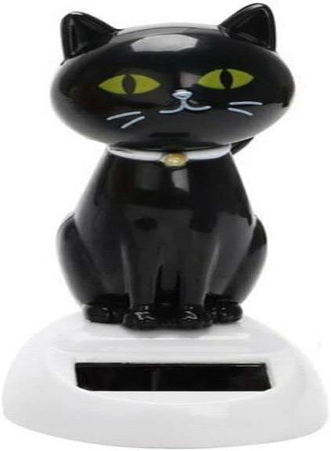 Tustao Solar Cat Dancing Cat Figure Car Ornament,Dancing Ornaments Solar Powered Car Dashboard Interior Decoration Desktop Decor Gift Window Party Car Desk Home - Image 1